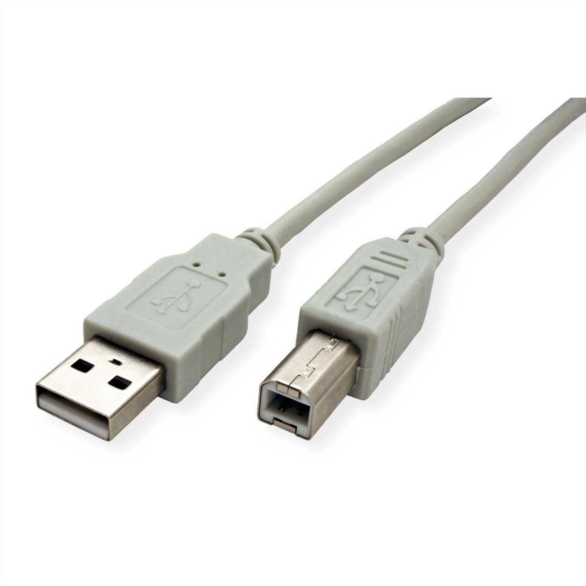 STANDARD USB 2.0 Kabel, Typ A-B, beige, 1,8 m