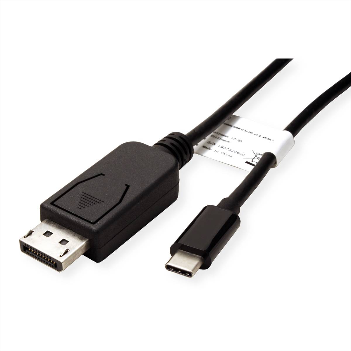 STANDARD USB Typ C - DisplayPort Adapterkabel, v1.2, ST/ST, 2 m