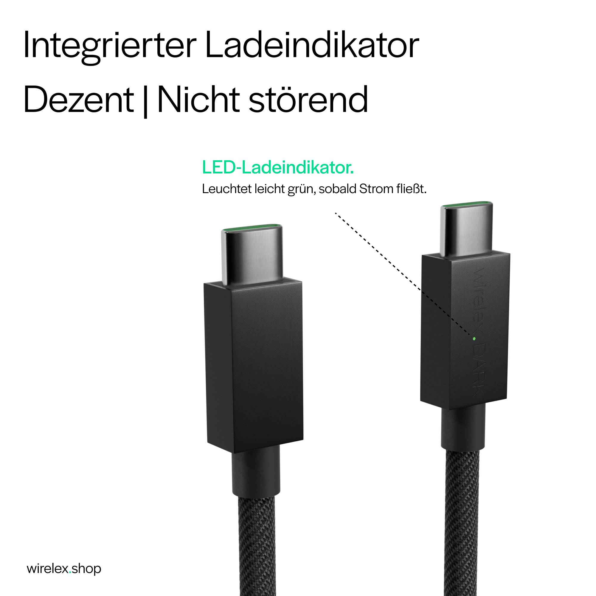 USB-C auf USB-C Ladekabel, USB3.0 - 100W, 1m