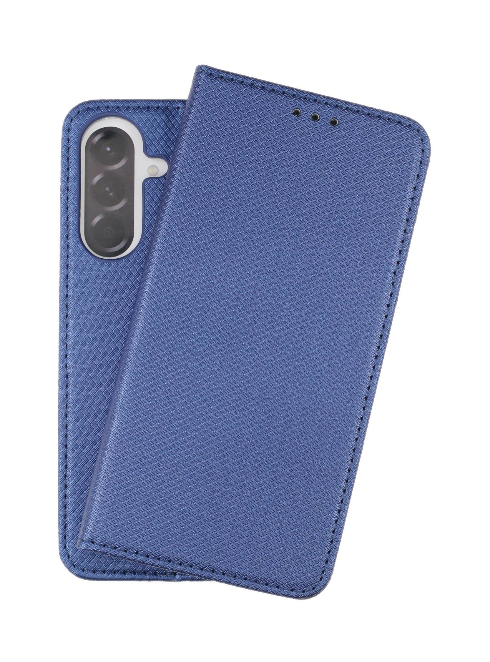 JAMCOVER Bookcase Texture Marineblau für Samsung Galaxy A57 5G