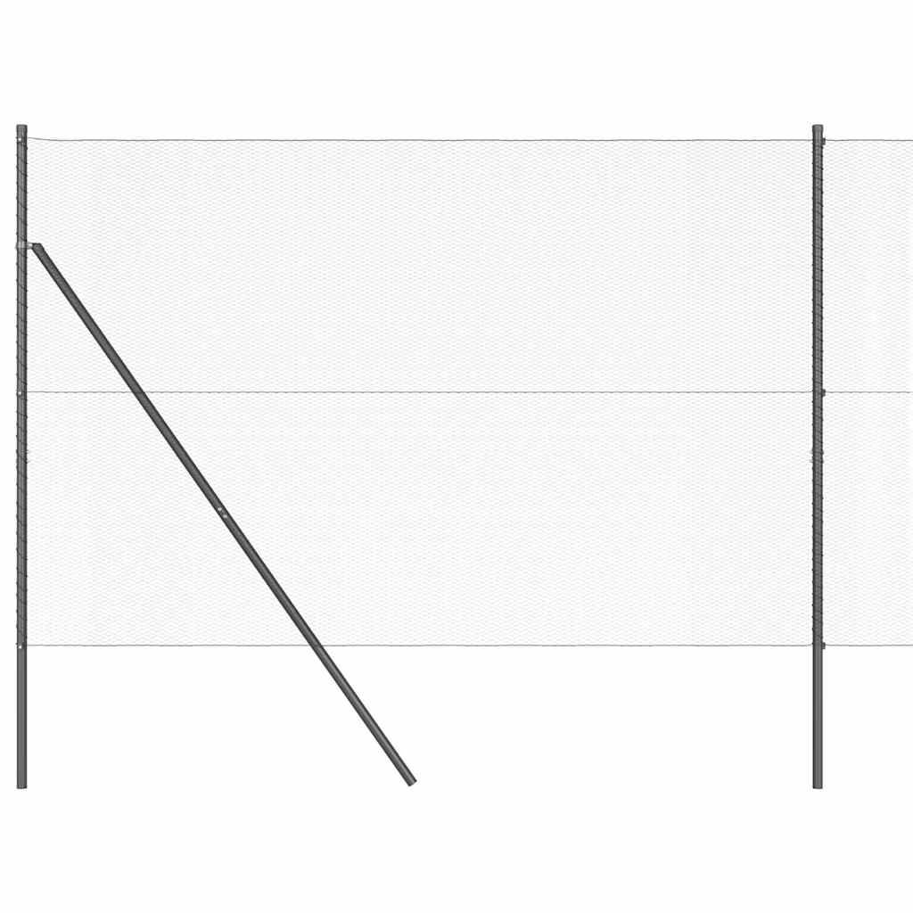 vidaXL Zaunpfosten Grau 10 x 1,5 m (13 mm Maschenweite) Stahl und PVC