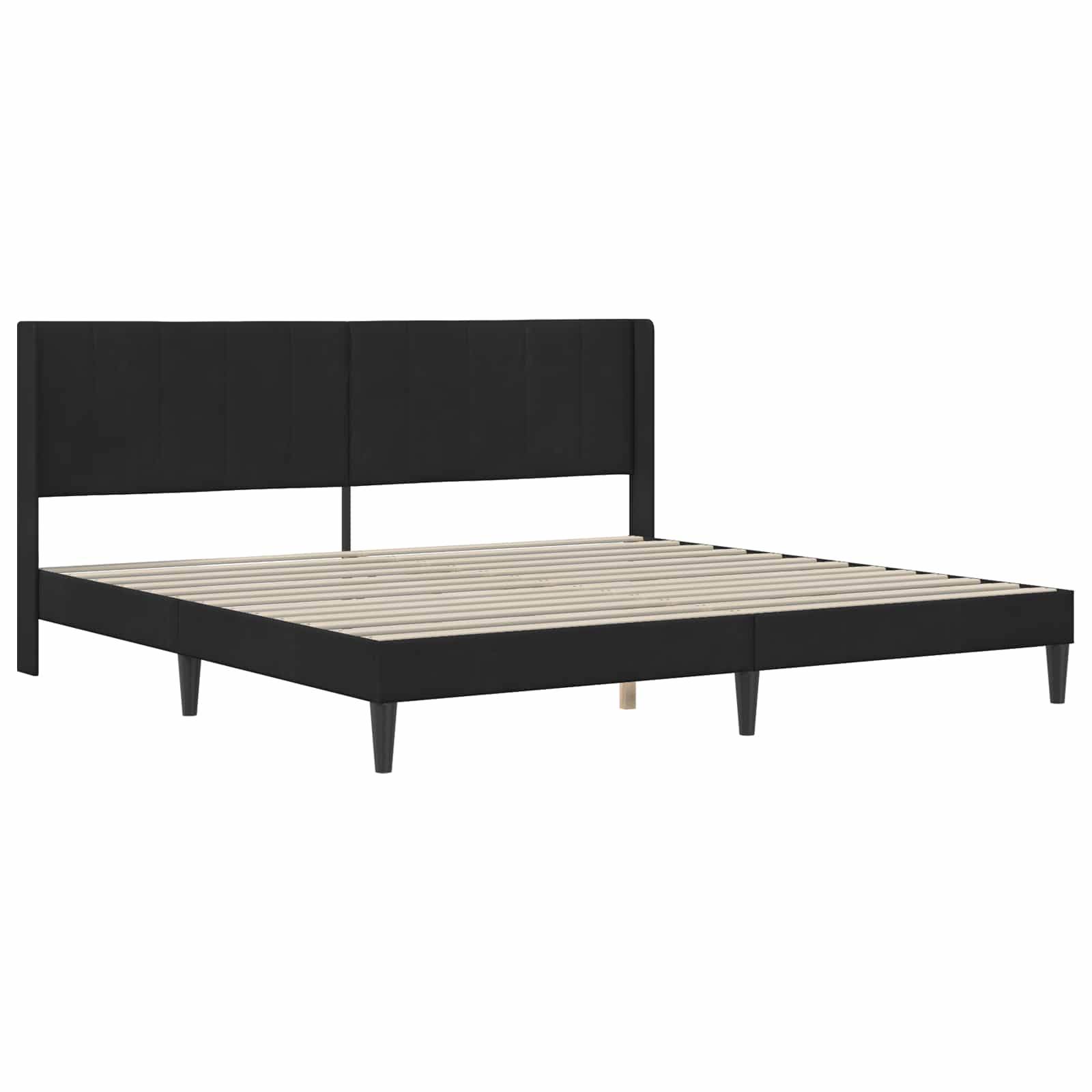 vidaXL Bettrahmen mit Kopfteil Schwarz 180 x 200 cm Samt