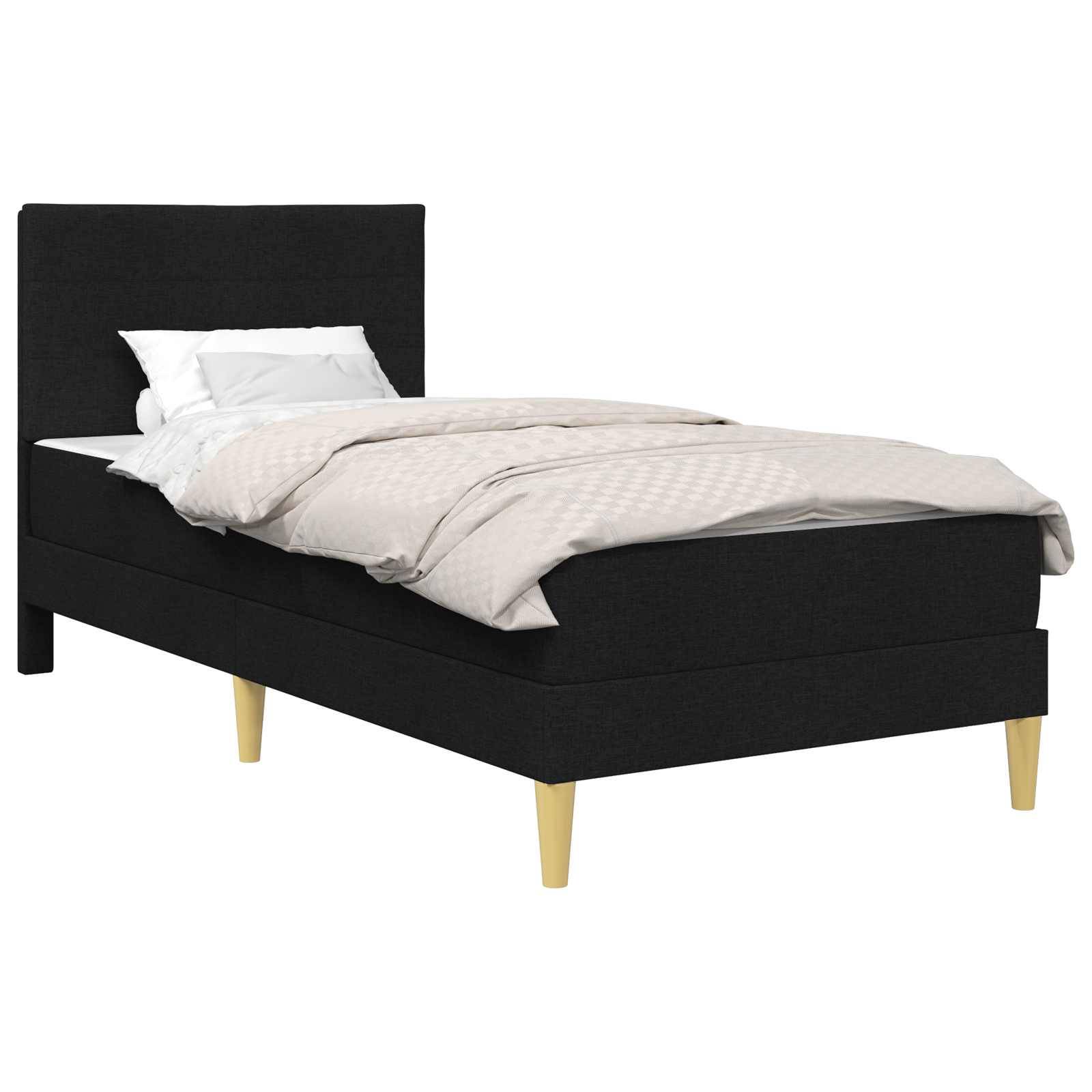 vidaXL Bettrahmen Schwarz 80 x 200 cm Polyester
