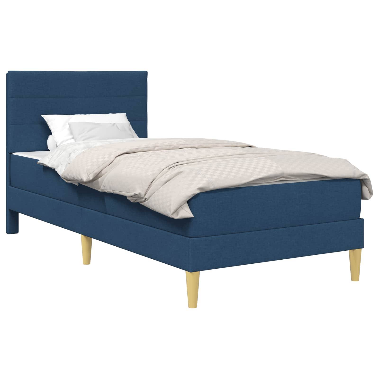 vidaXL Bettrahmen Blau 80 x 200 cm Polyester