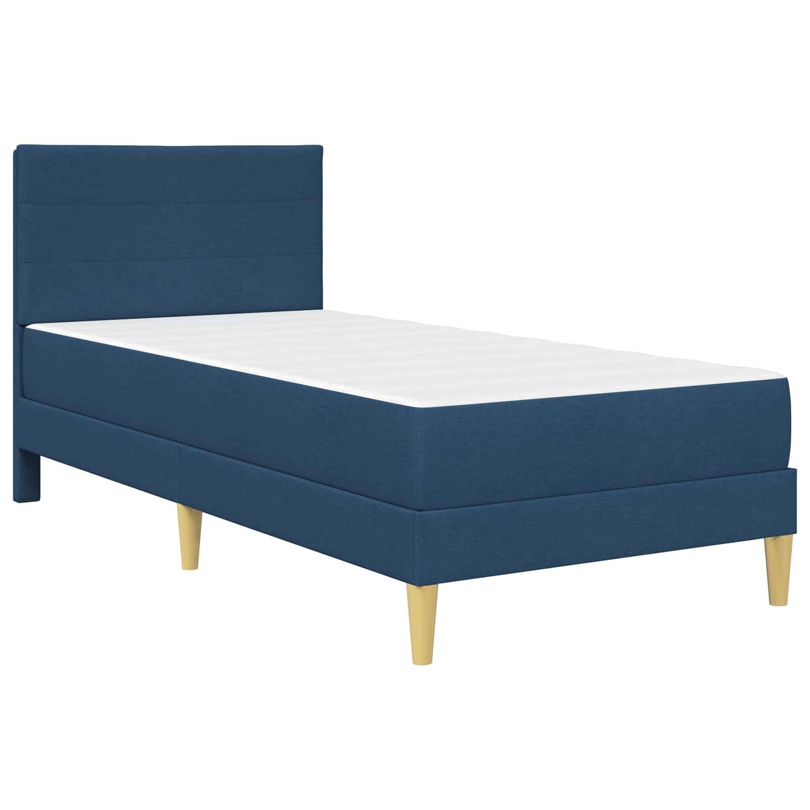 vidaXL Bettrahmen Blau 80 x 200 cm Polyester