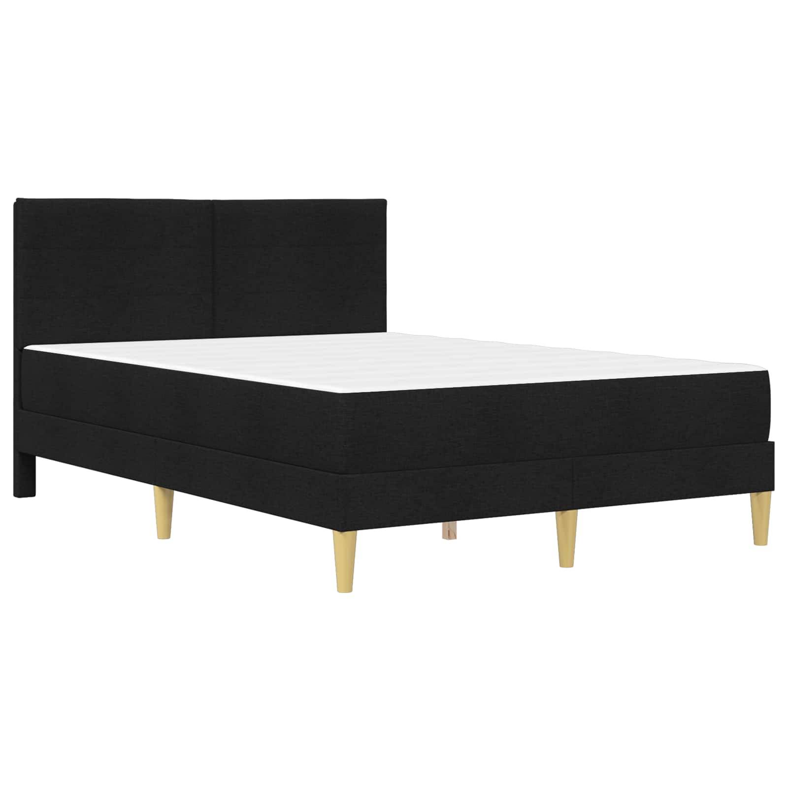 vidaXL Bettrahmen Schwarz 120 x 200 cm Polyester