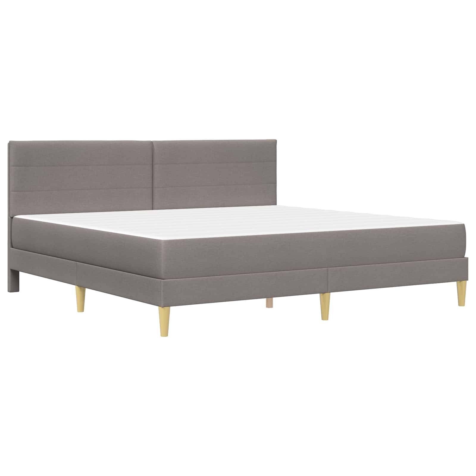 vidaXL Bettrahmen Taupe 200 x 200 cm Polyester
