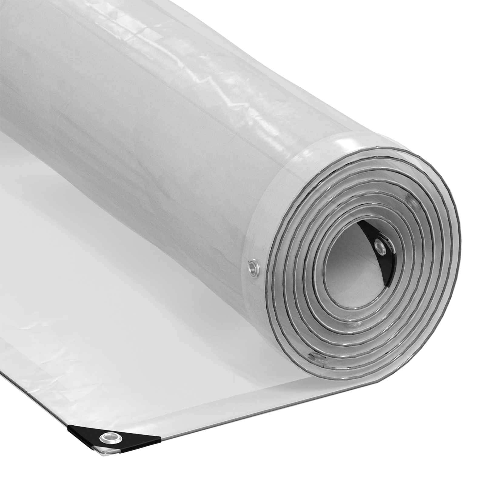 vidaXL Plane mit Ösen Transparent 1 x 12 m Polyethylen