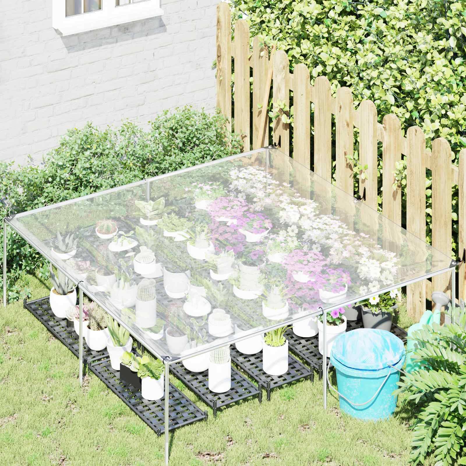 vidaXL Plane mit Ösen Transparent 2 x 2 m Polyethylen