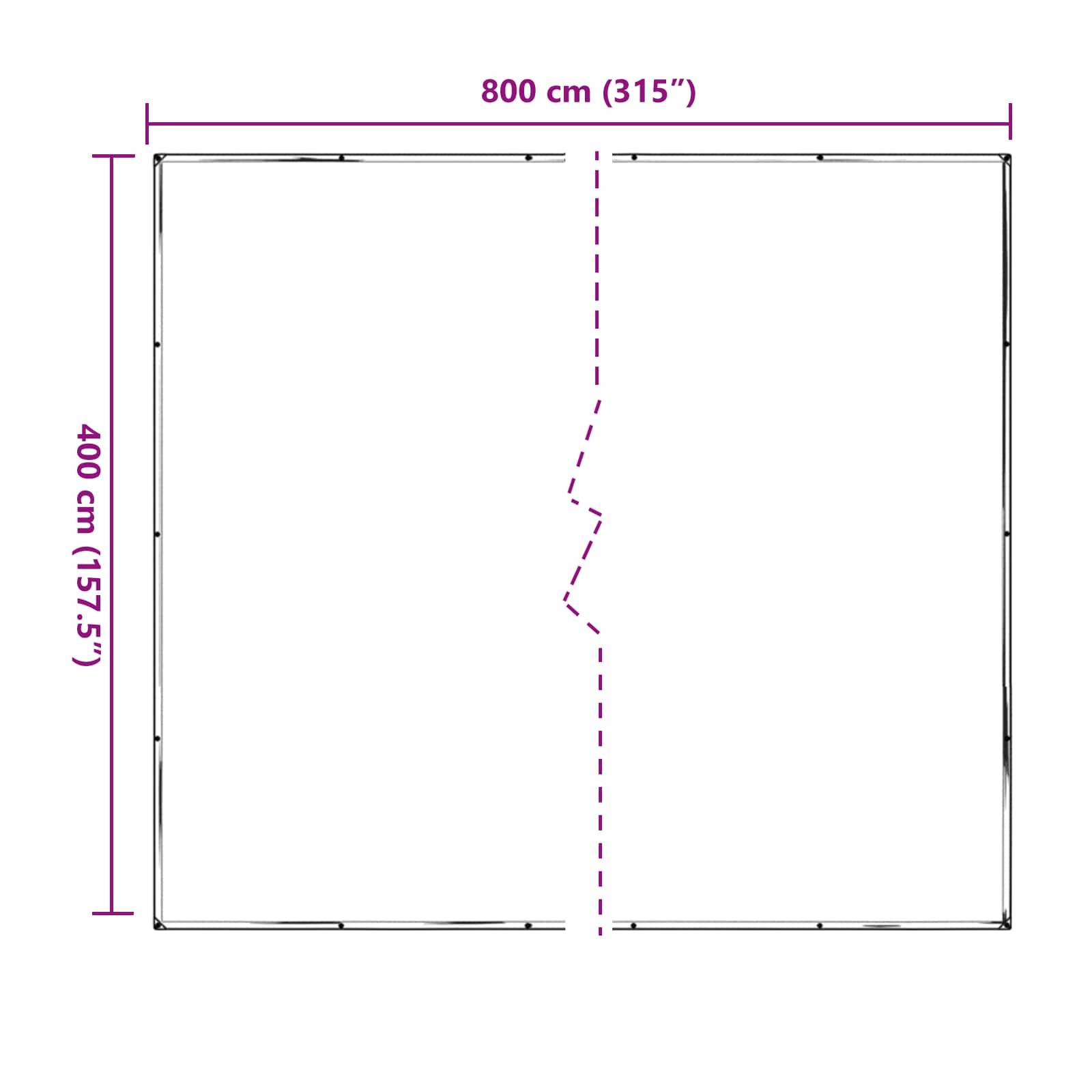 vidaXL Plane mit Ösen Transparent 4 x 8 m Polyethylen