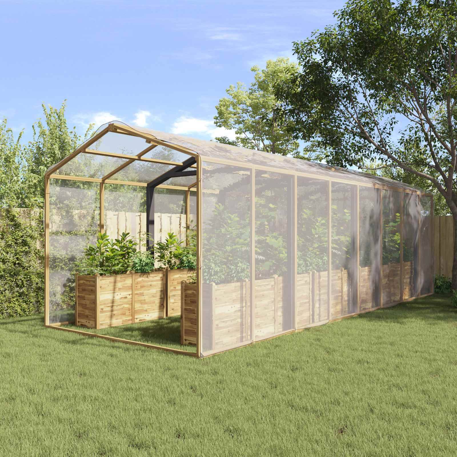 vidaXL Pflanzenabdeckung Transparent 6 x 10 m PE