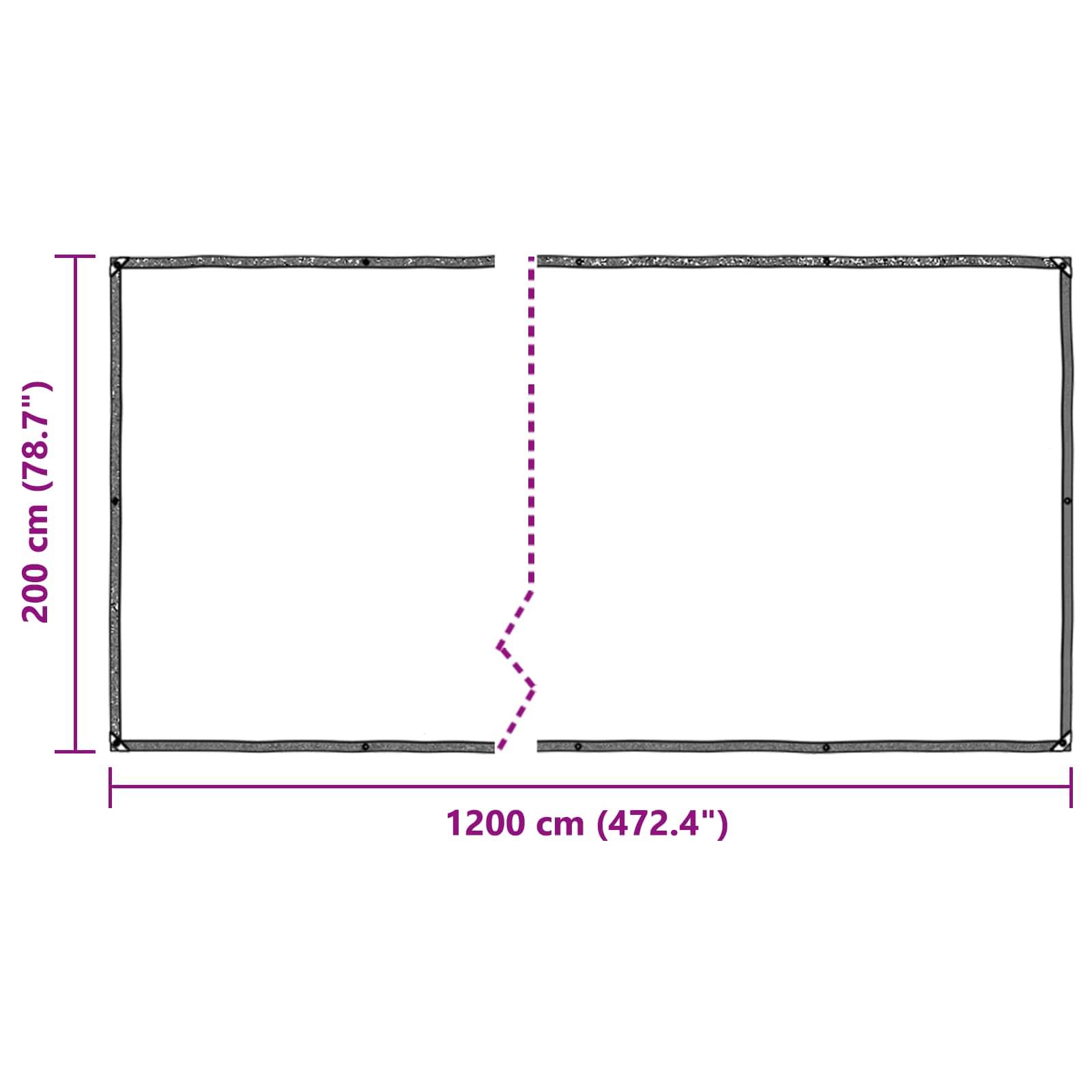 vidaXL Pflanzenabdeckung Transparent 2 x 12 m PE