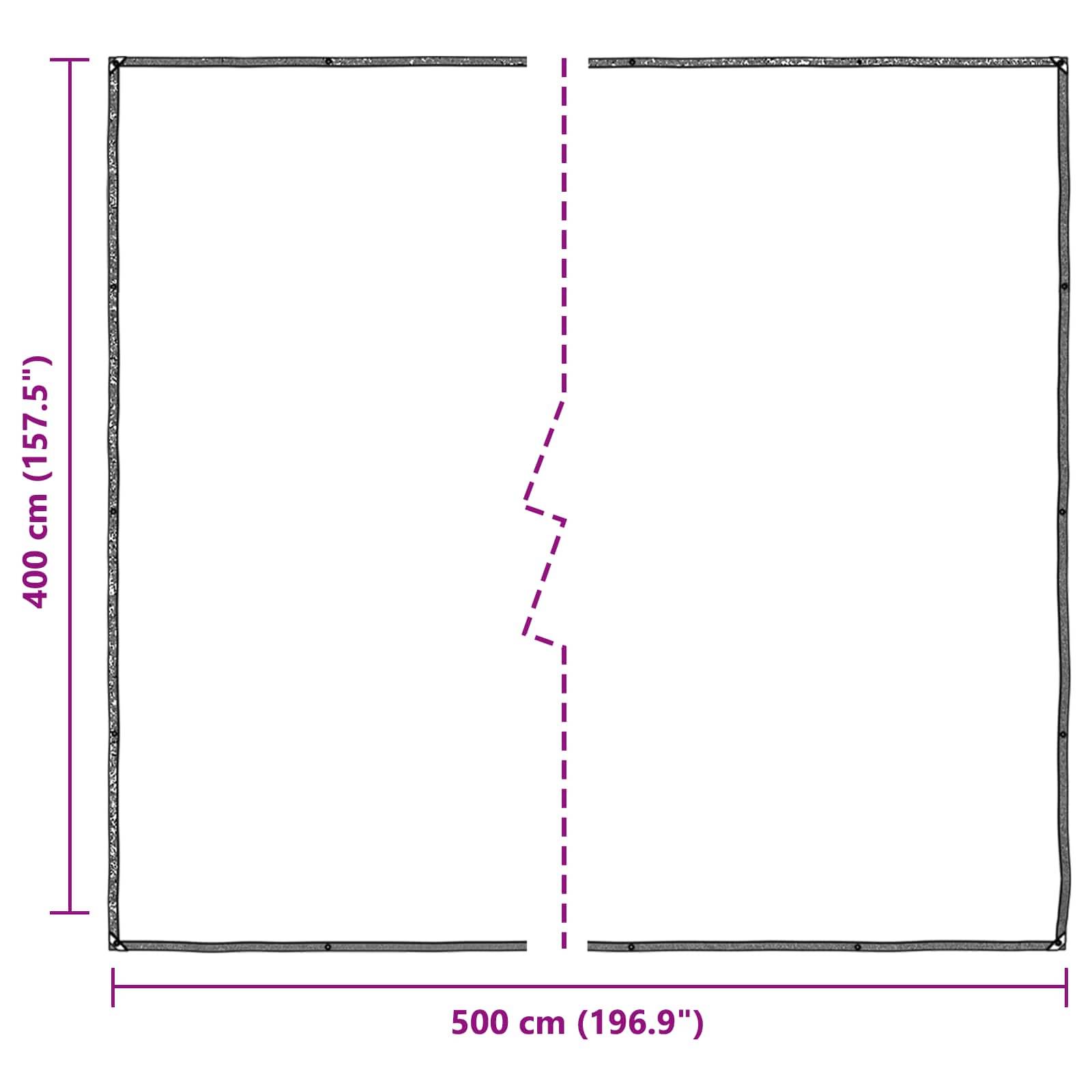 vidaXL Pflanzenabdeckung Transparent 4 x 5 m PE