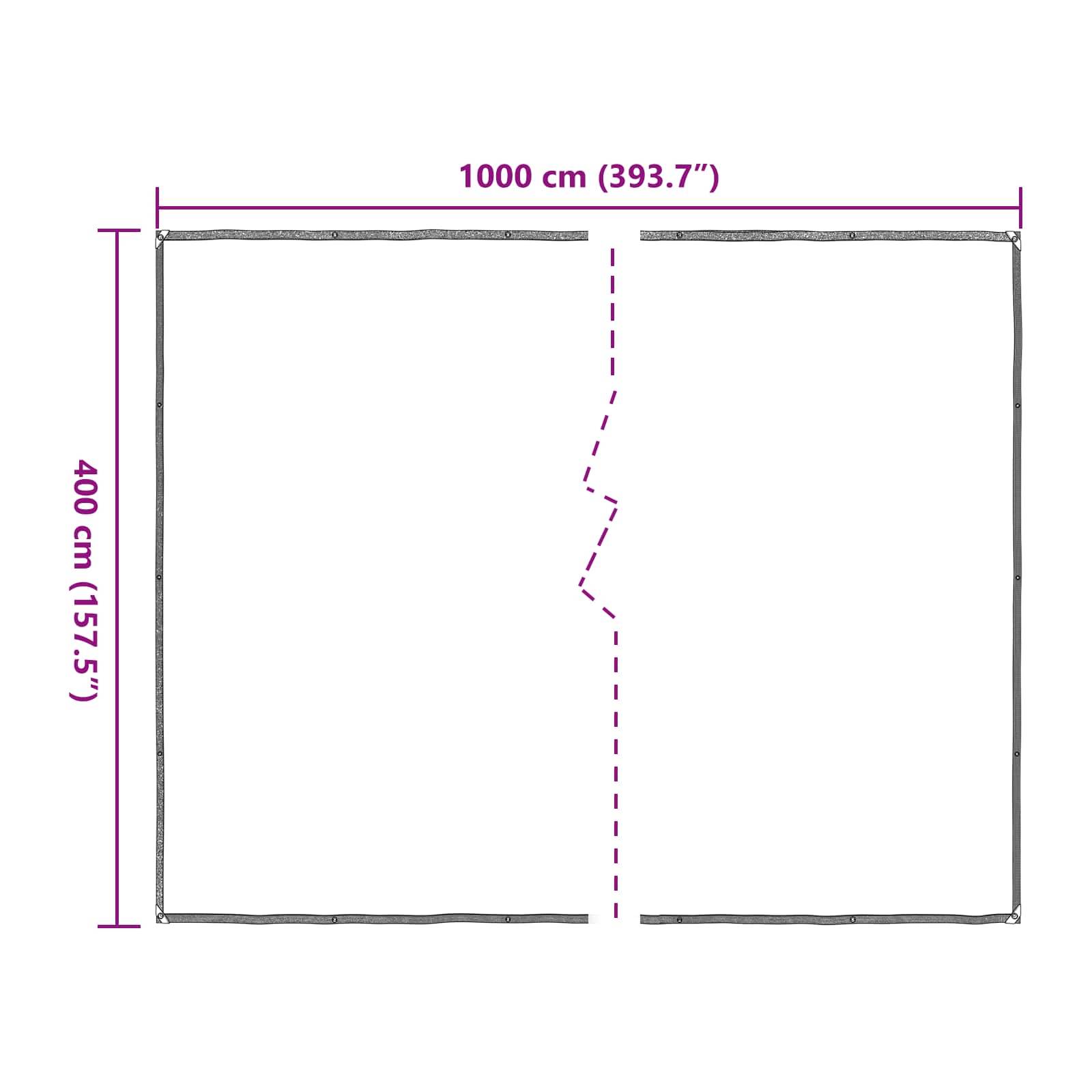 vidaXL Pflanzenabdeckung Transparent 4 x 10 m PE