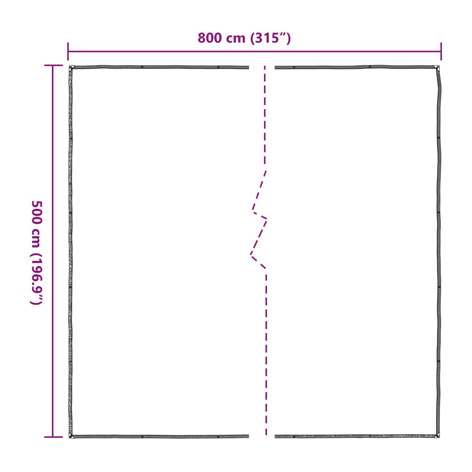 vidaXL Pflanzenabdeckung Transparent 5 x 8 m PE