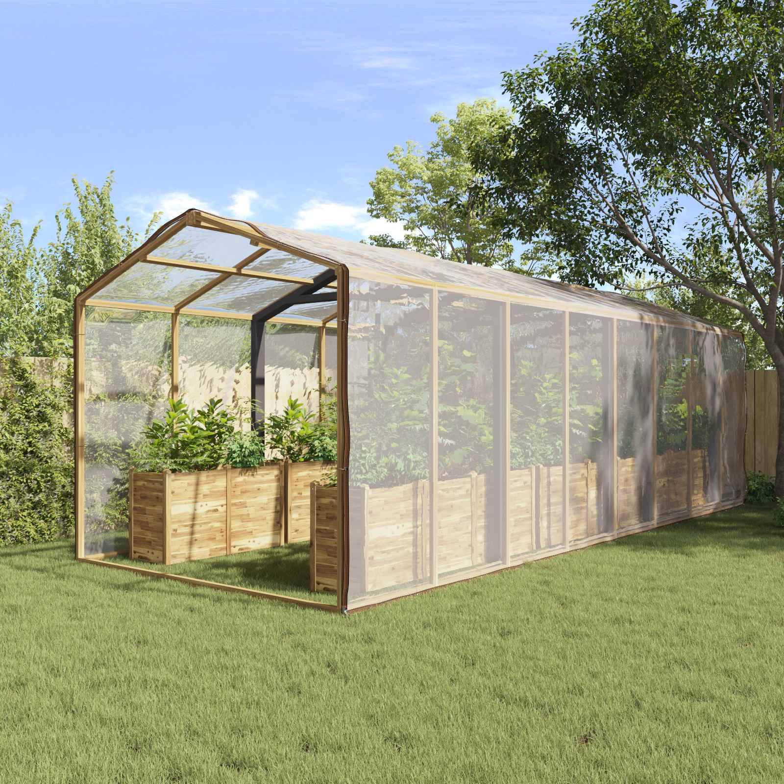 vidaXL Pflanzenabdeckung Transparent 6 x 6 m PE