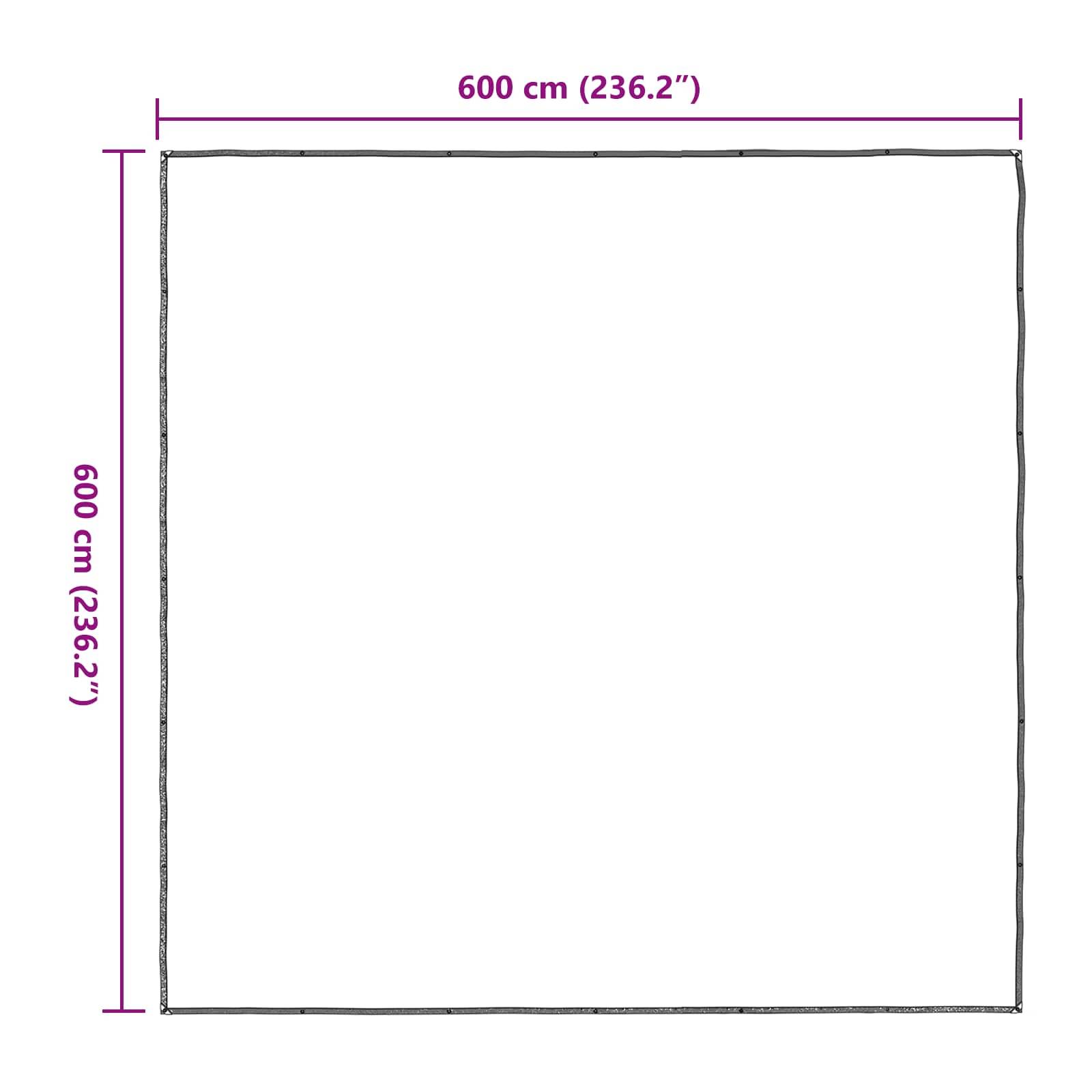 vidaXL Pflanzenabdeckung Transparent 6 x 6 m PE