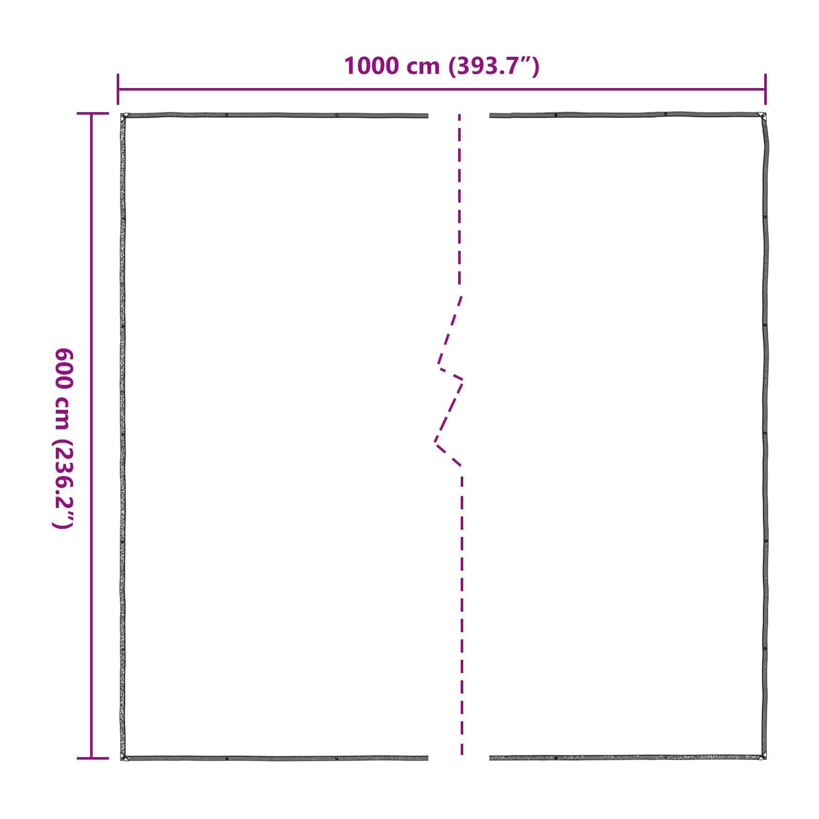 vidaXL Pflanzenabdeckung Transparent 6 x 10 m PE