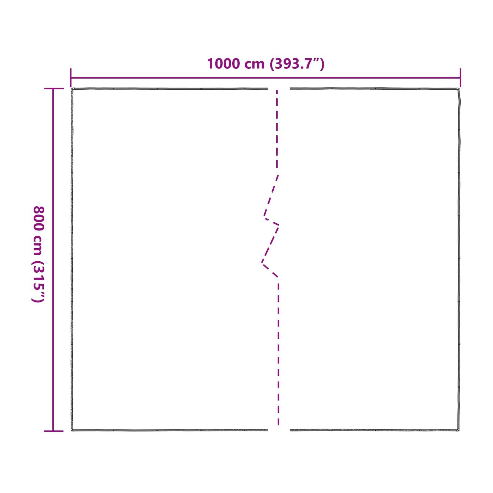 vidaXL Pflanzenabdeckung Transparent 8 x 10 m PE