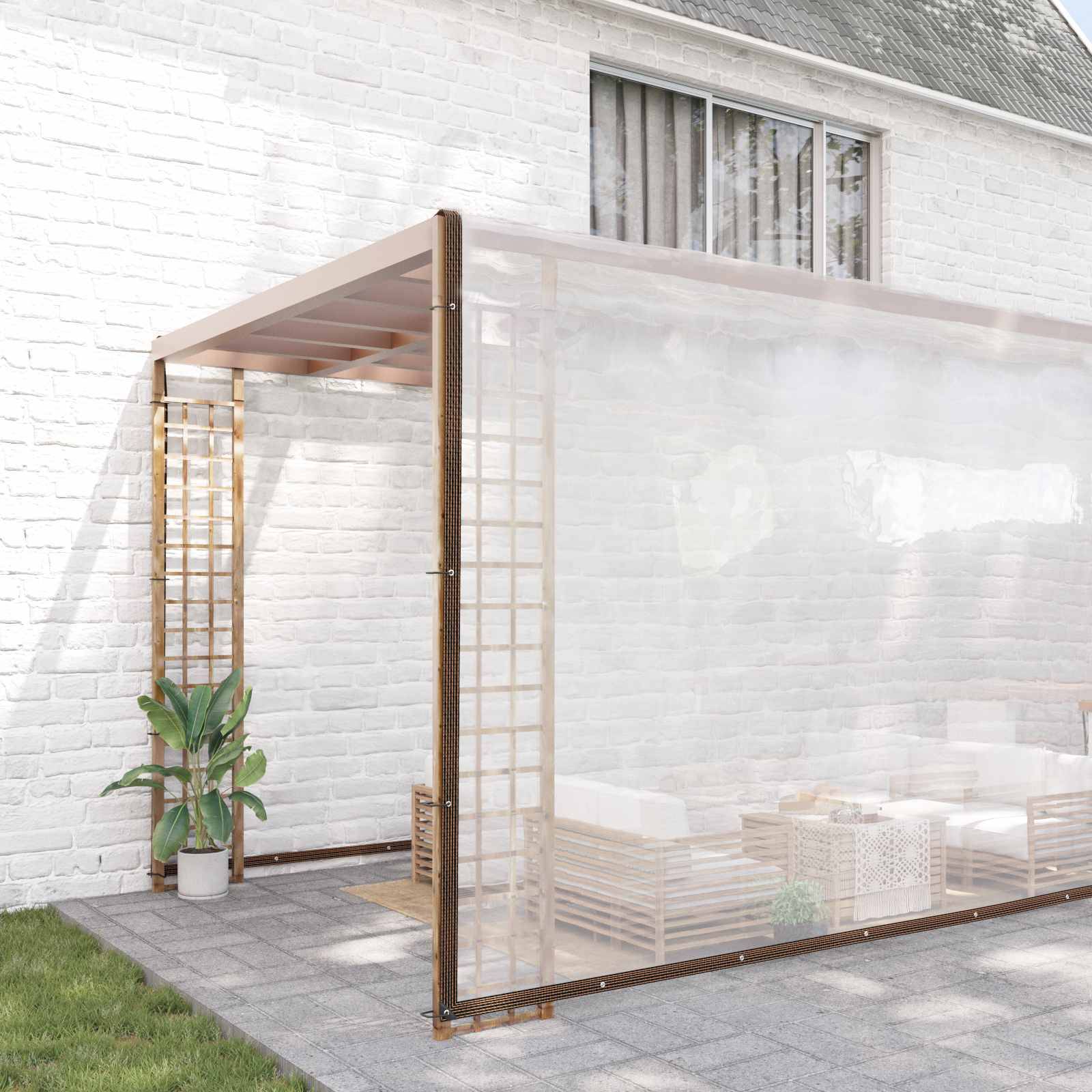 vidaXL Pflanzenabdeckung Transparent 10 x 10 m PE
