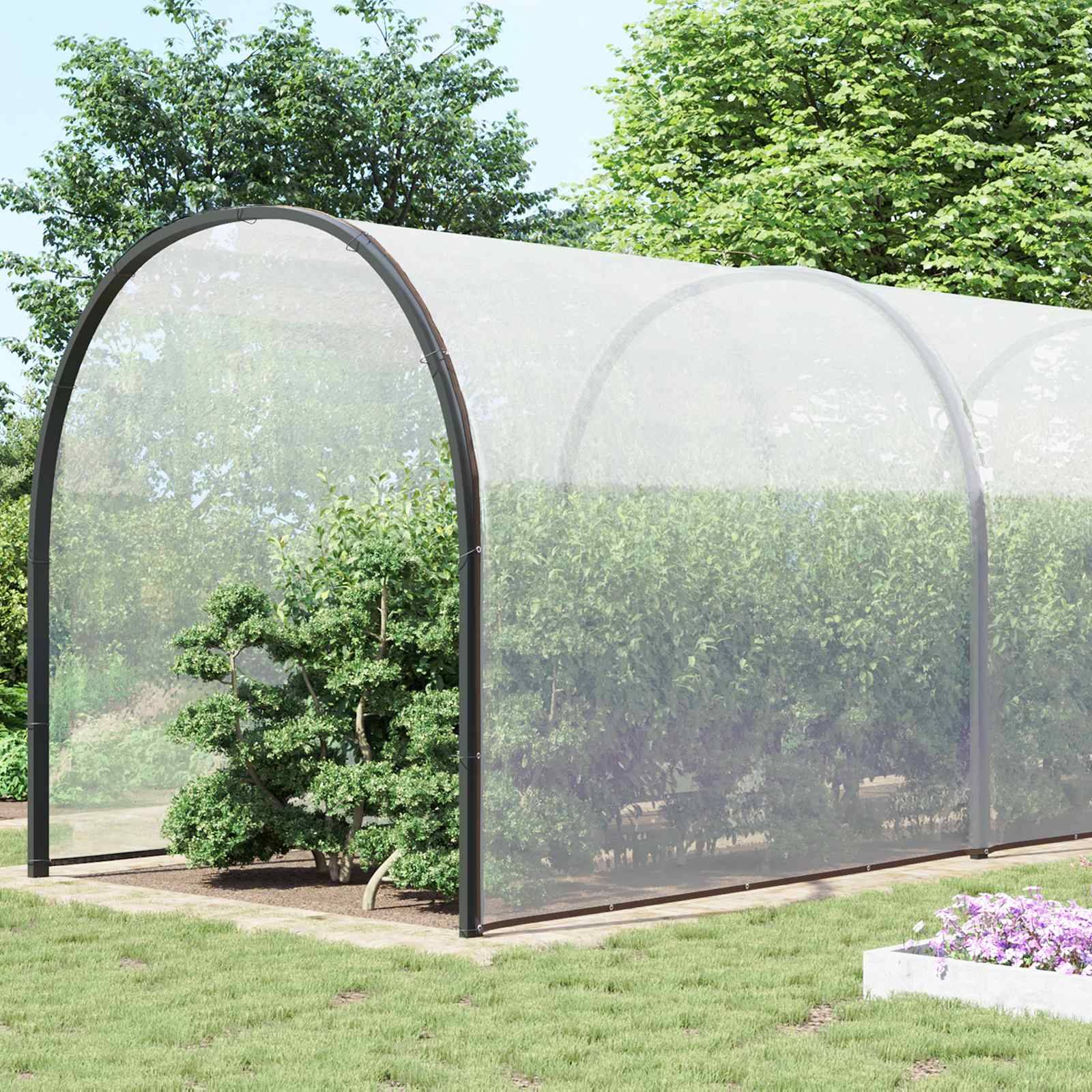 vidaXL Pflanzenabdeckung Transparent 10 x 10 m PE
