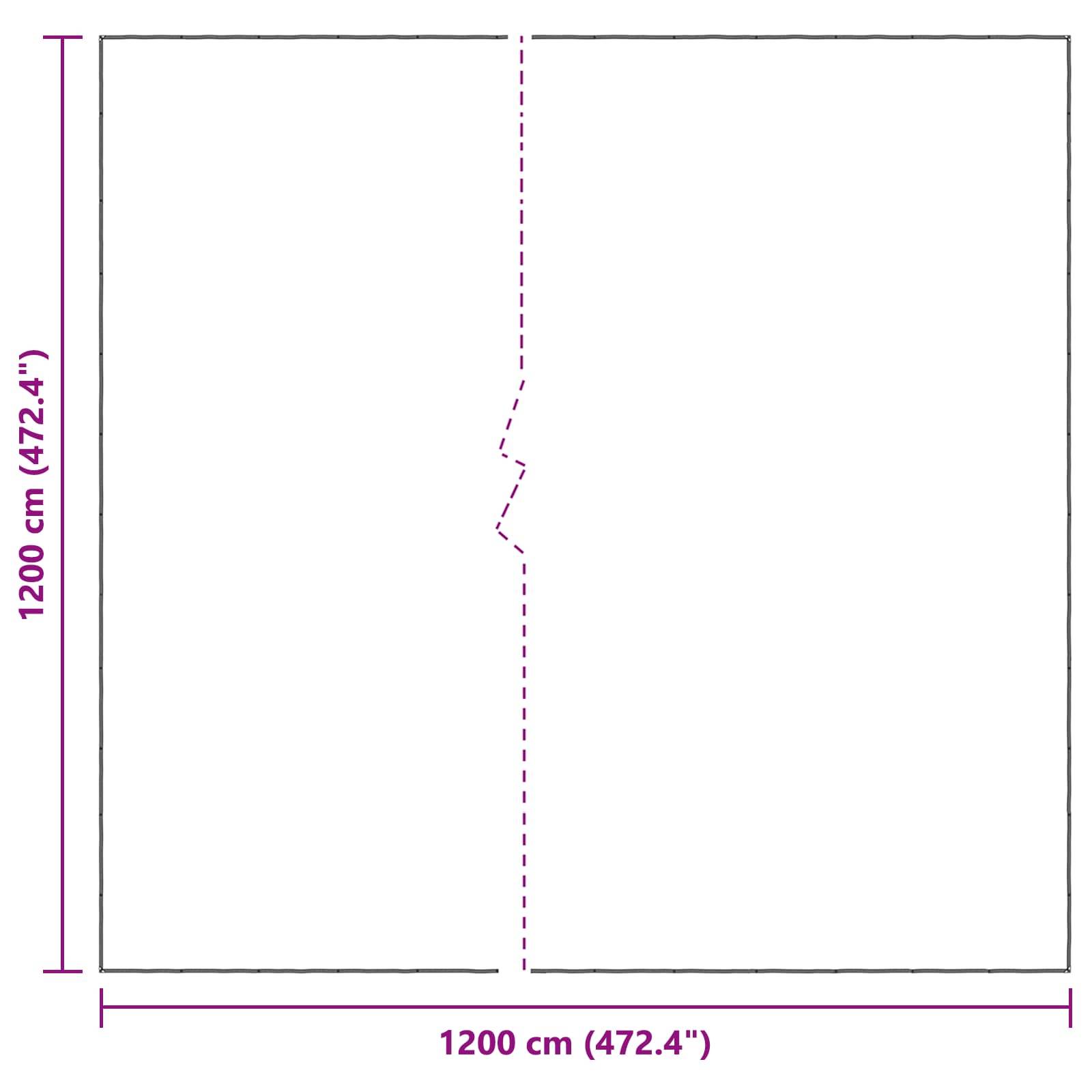 vidaXL Plane mit Ösen Transparent 12 x 12 m Polyethylen