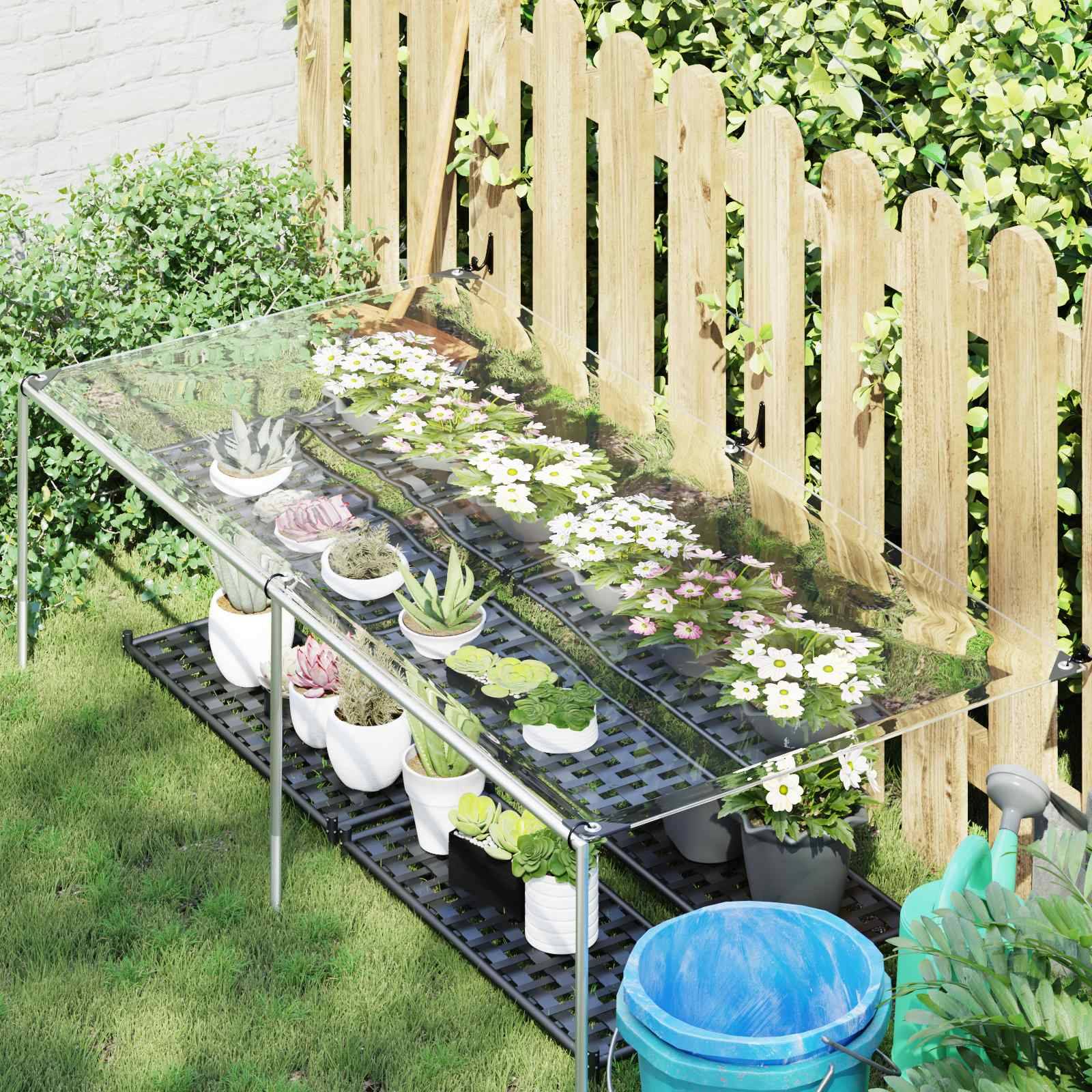 vidaXL Plane mit Ösen Transparent 1 x 2 m Polyethylen