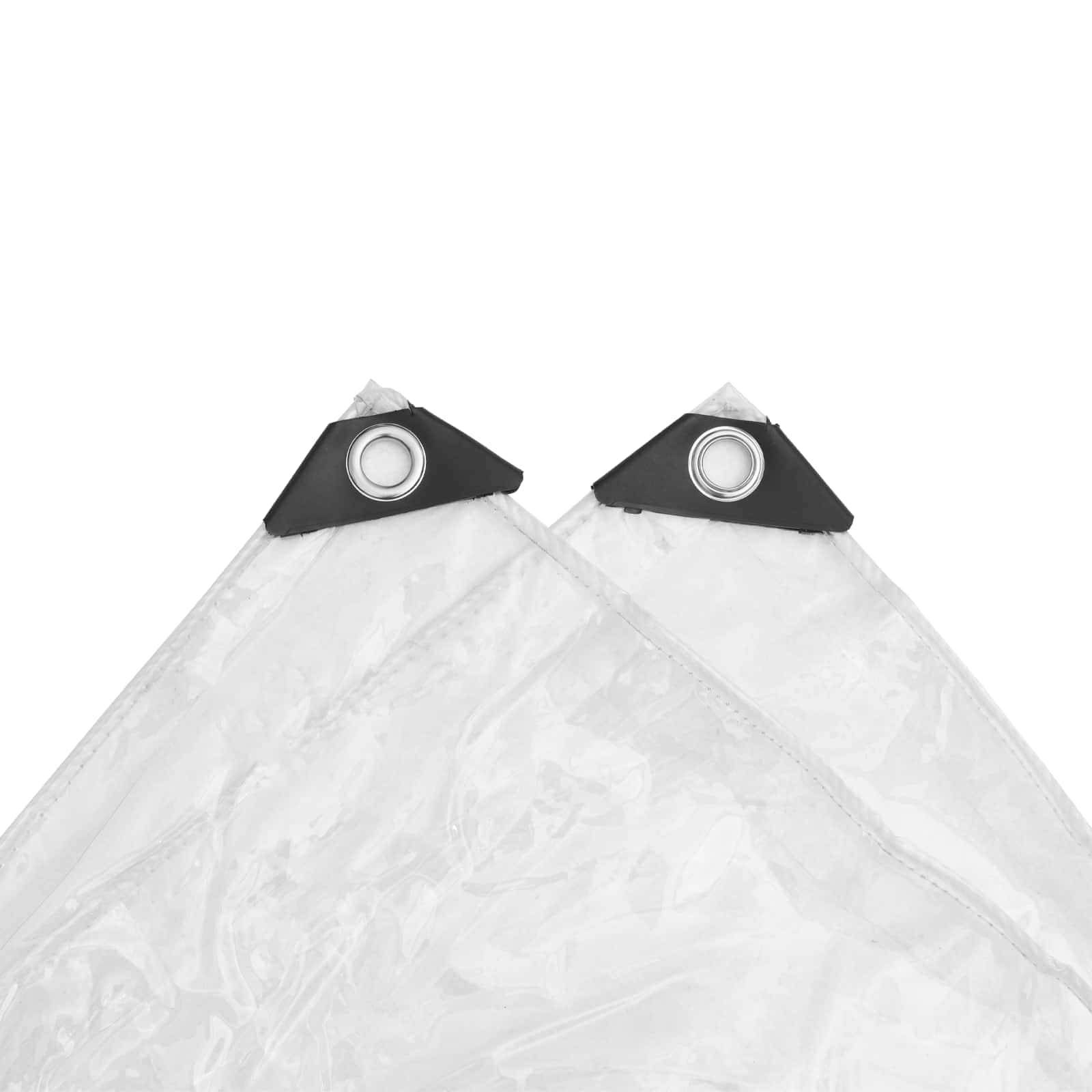 vidaXL Plane mit Ösen Transparent 1 x 12 m Polyethylen