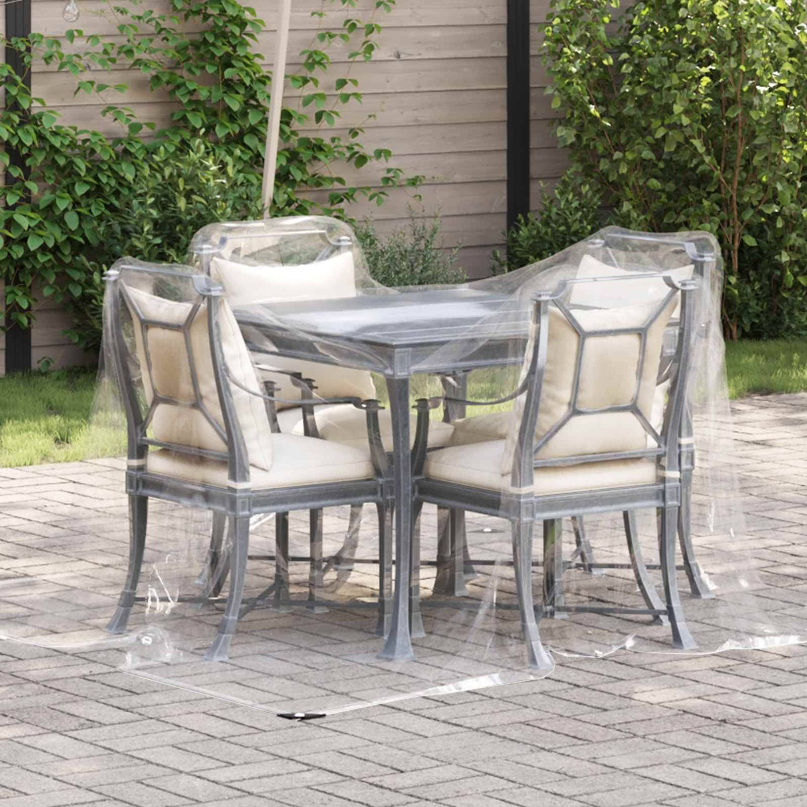 vidaXL Plane mit Ösen Transparent 2 x 2 m Polyethylen