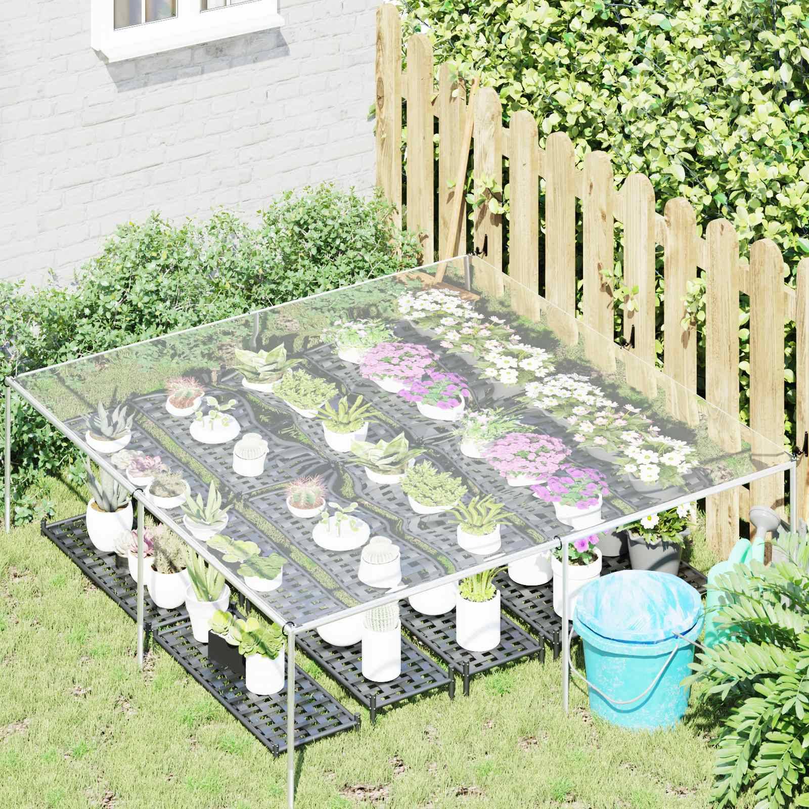 vidaXL Plane mit Ösen Transparent 2 x 2 m Polyethylen