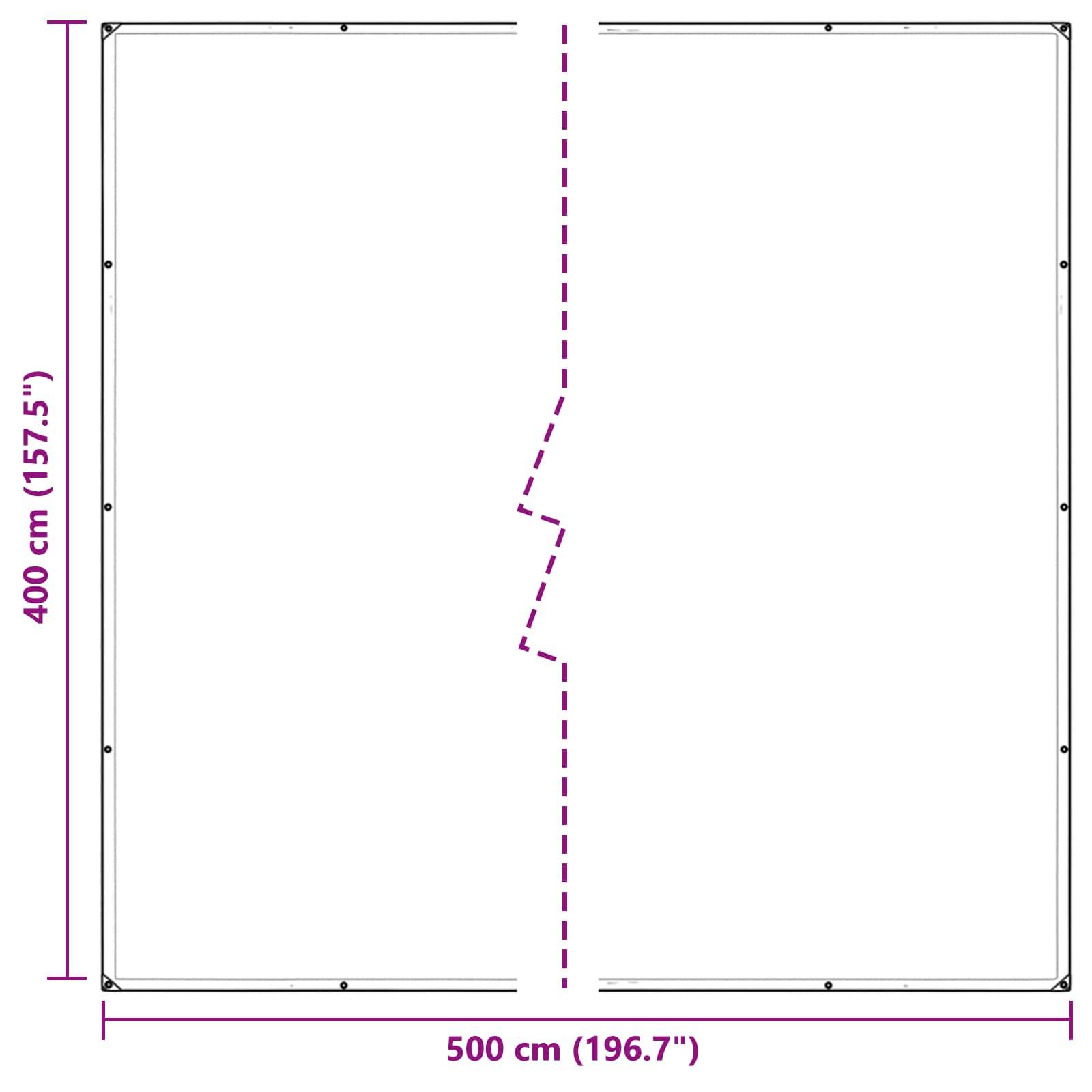 vidaXL Plane Transparent 4 x 5 m PVC