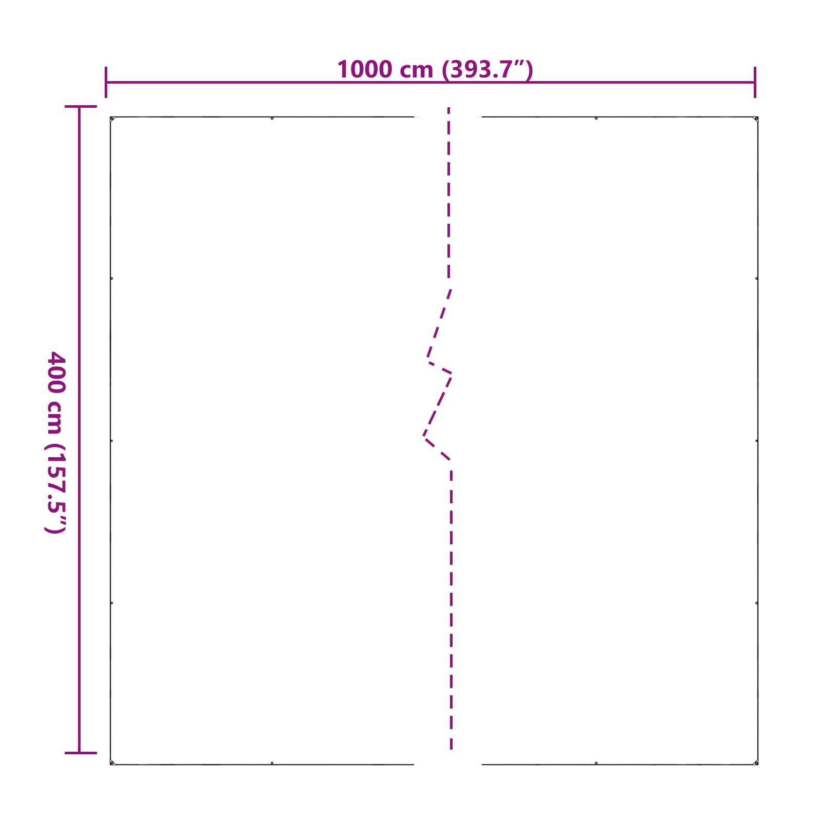 vidaXL Plane Transparent 4 x 10 m PVC