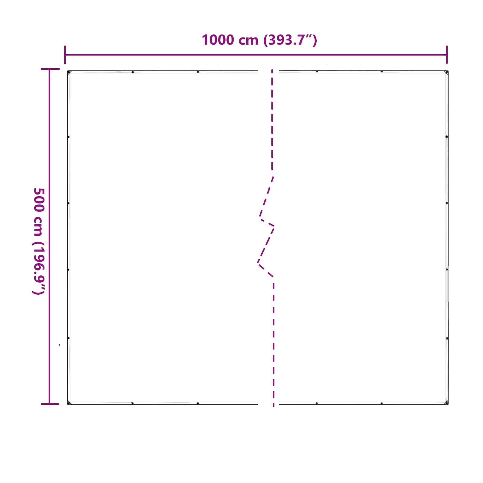 vidaXL Plane mit Ösen Transparent 5 x 10 m Polyethylen