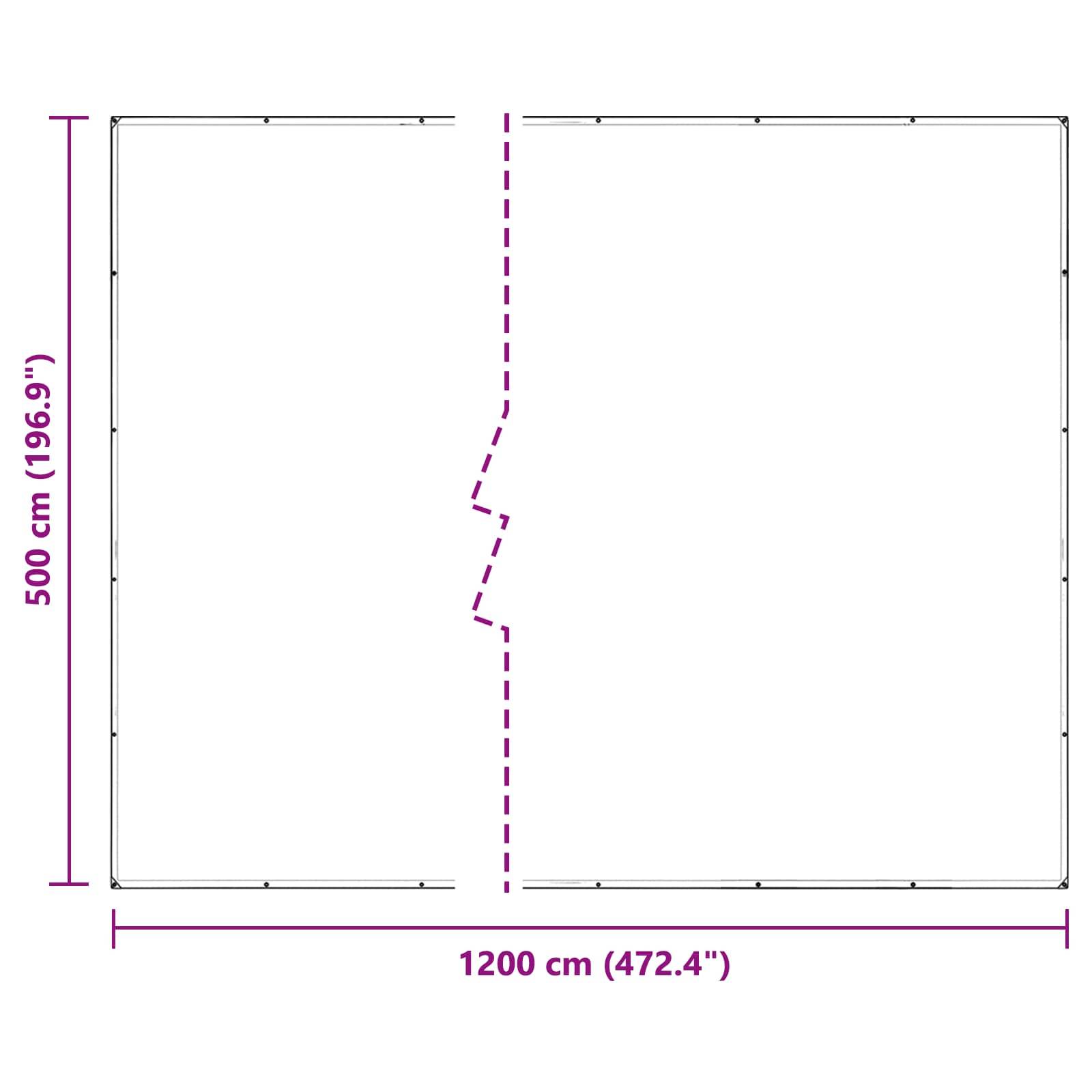vidaXL Plane mit Ösen Transparent 5 x 12 m Polyethylen