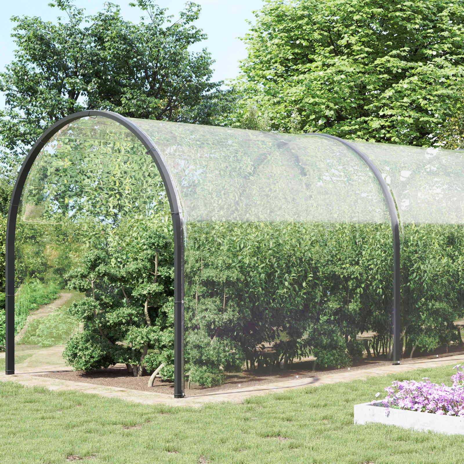 vidaXL Plane Transparent 8 x 8 m PVC