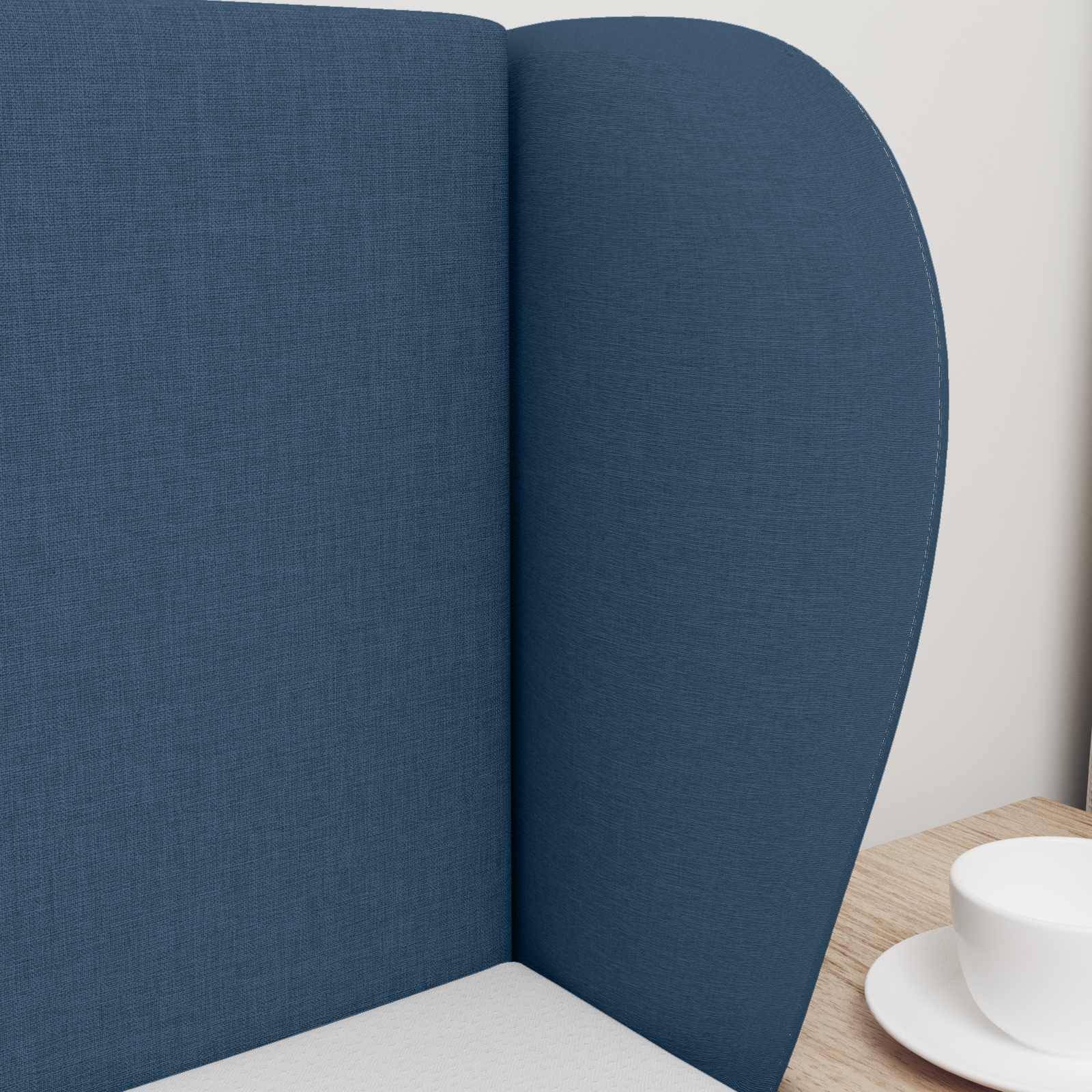 vidaXL Kopfteil Ohr Blau 40 x 23 x 6 cm Stoff