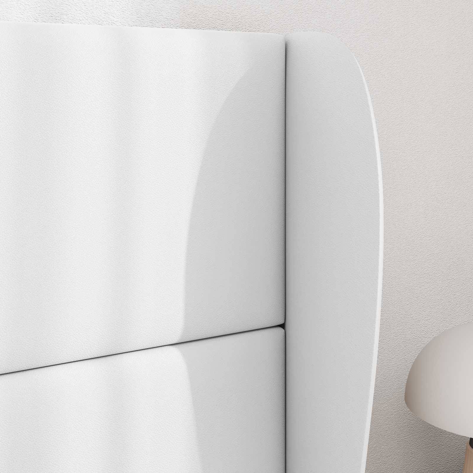 vidaXL Kopfteil Ohr Weiß 80 x 23 x 6 cm PVC