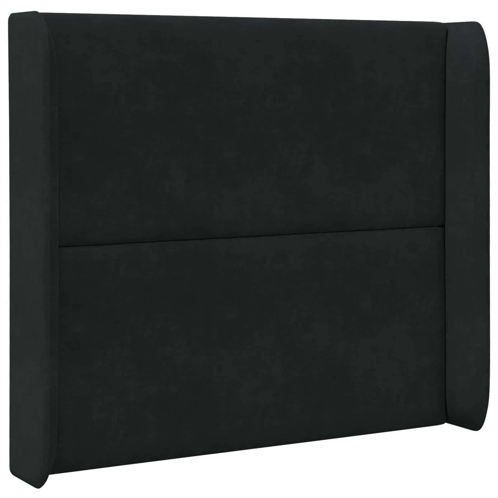 vidaXL Kopfteil Ohr Schwarz 80 x 16 x 4 cm Samt