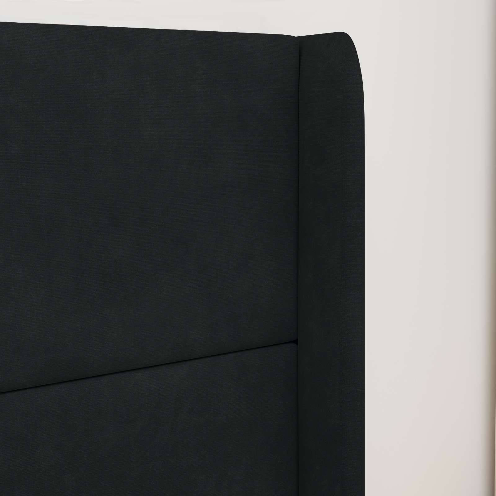 vidaXL Kopfteil Ohr Schwarz 80 x 16 x 4 cm Samt
