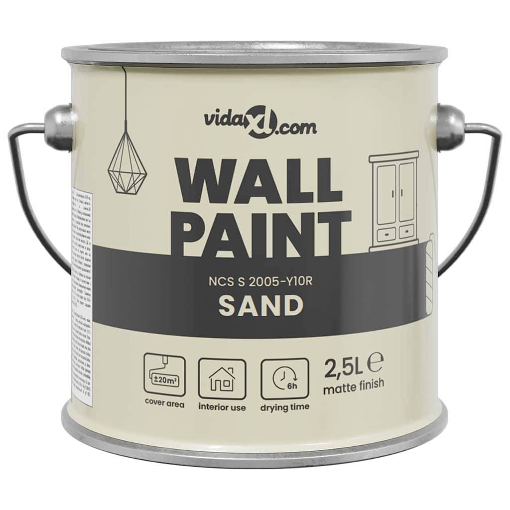 vidaXL Wandfarbe Braun 2,5 L Wanddruck