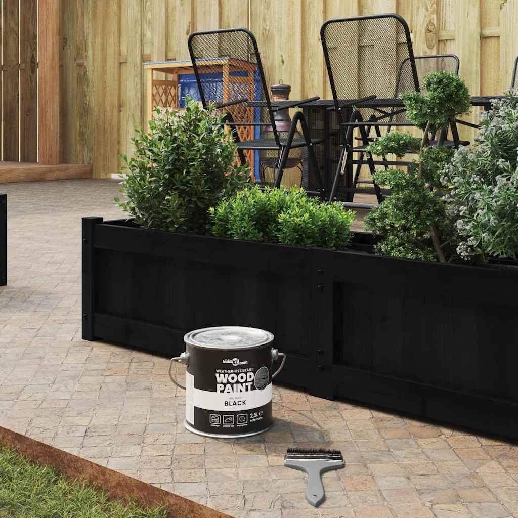 vidaXL Holzfarbe Schwarz 2,5 L Wanddruck