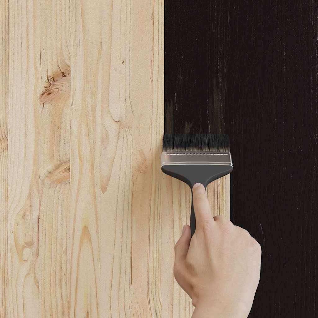 vidaXL Holzfarbe Schwarz 2,5 L Wanddruck