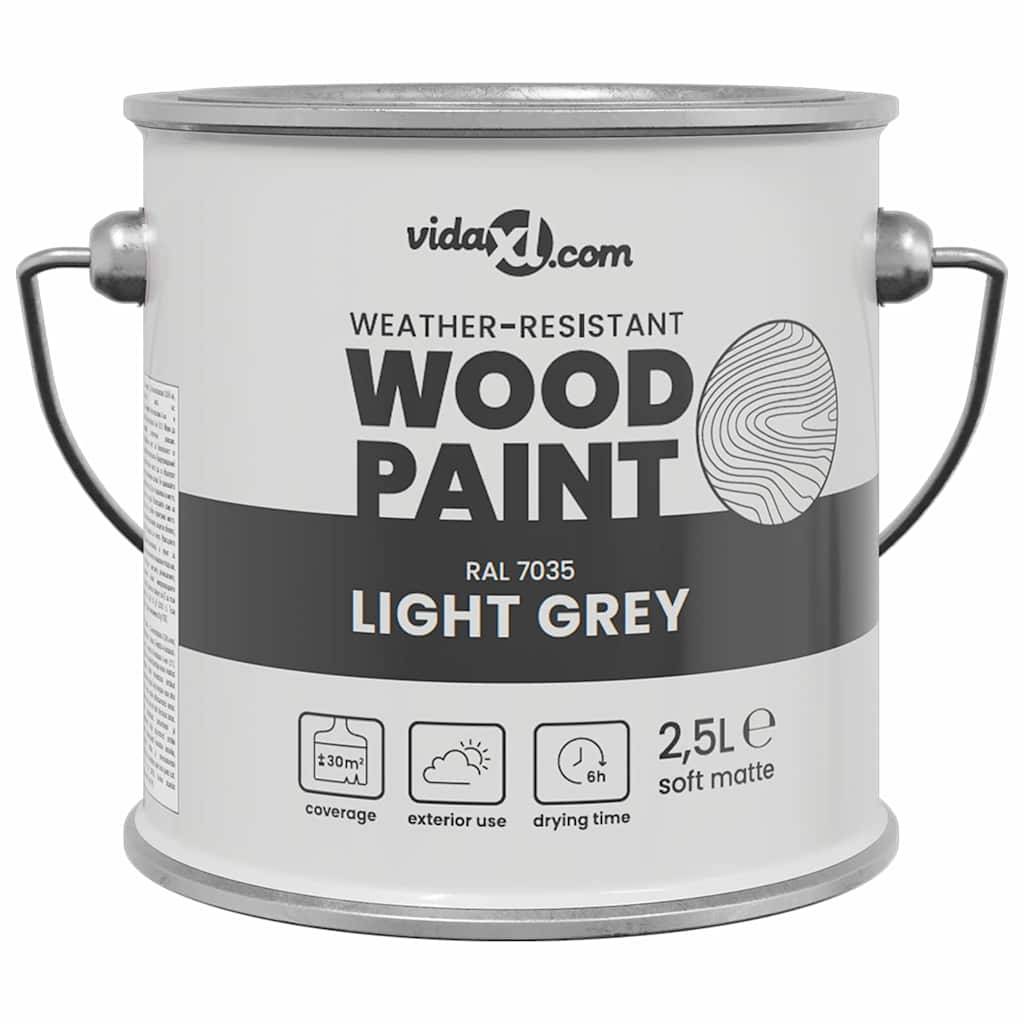 vidaXL Holzfarbe Grau 2,5 L Wanddruck