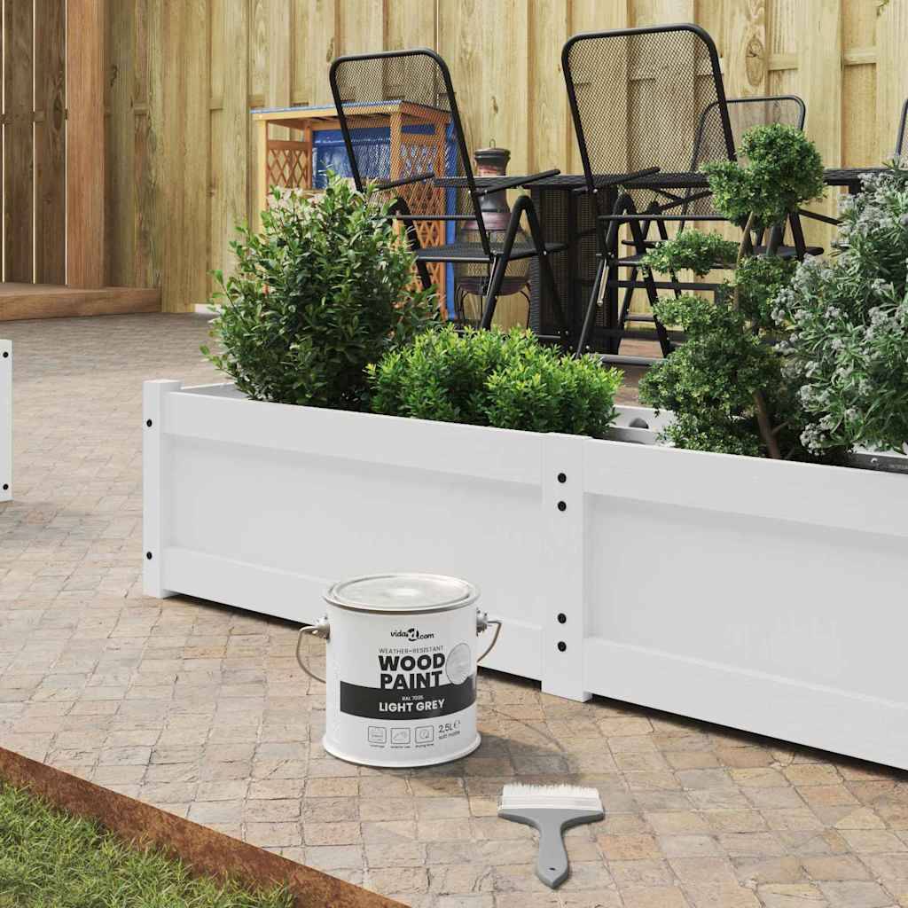 vidaXL Holzfarbe Grau 2,5 L Wanddruck