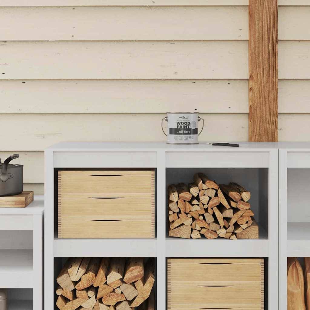 vidaXL Holzfarbe Grau 2,5 L Wanddruck