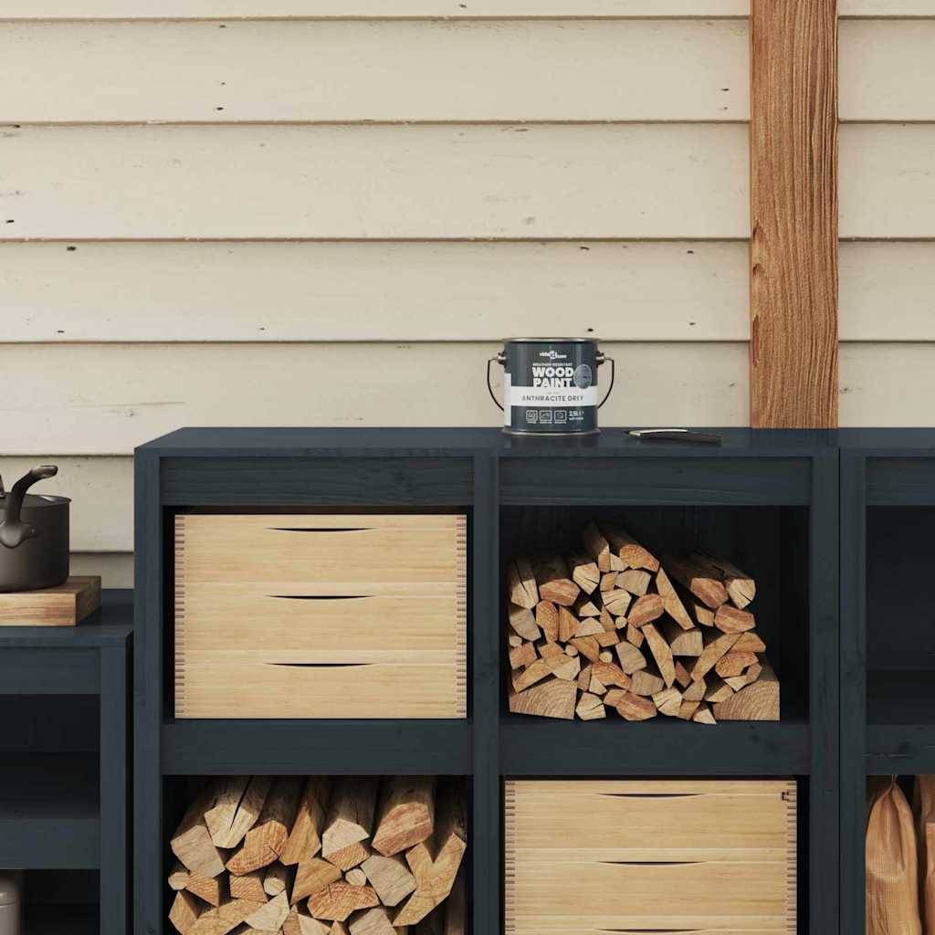 vidaXL Holzfarbe Grau 2,5 L Wanddruck