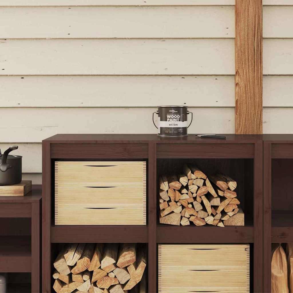 vidaXL Holzfarbe Braun 2,5 L Wanddruck