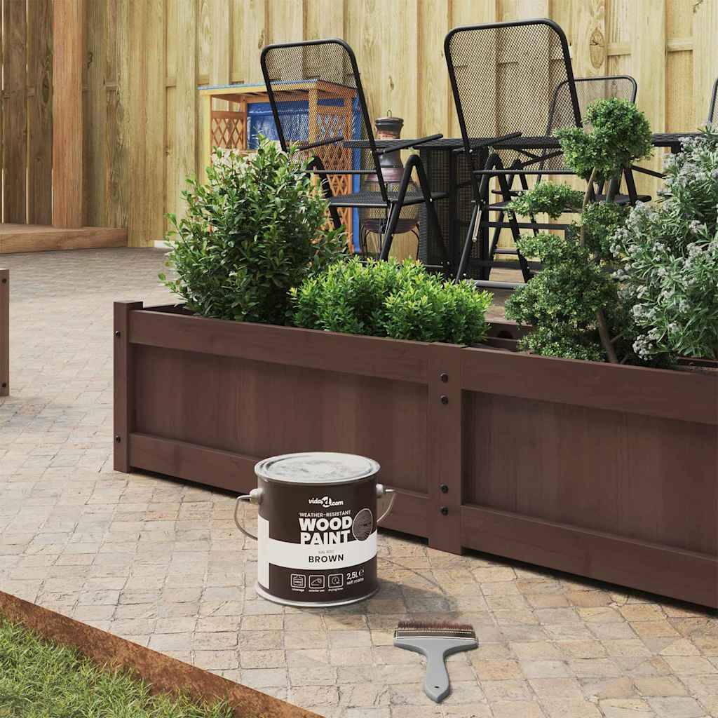 vidaXL Holzfarbe Braun 2,5 L Wanddruck