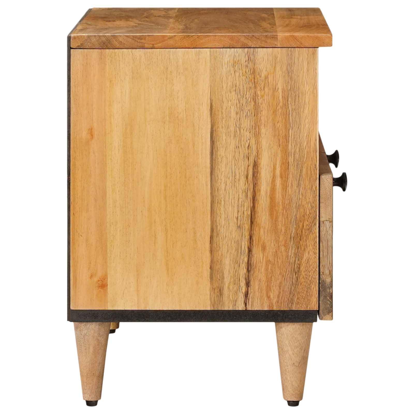 vidaXL TV-Schränk mit Regal Natur 70 x 33 x 46 cm Massivholz Mango