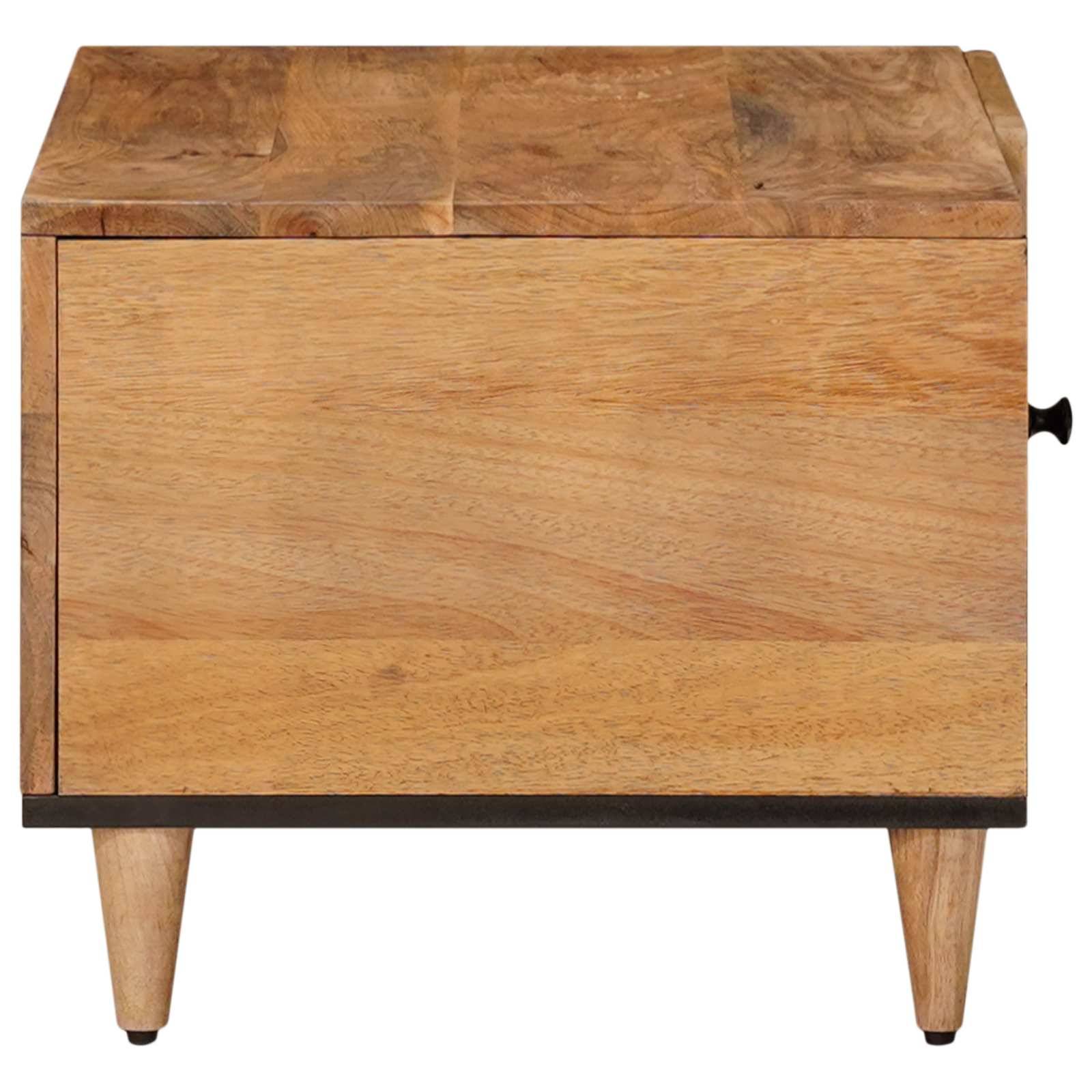vidaXL Couchtisch Natur 80 x 50 x 40 cm Massivholz Mango